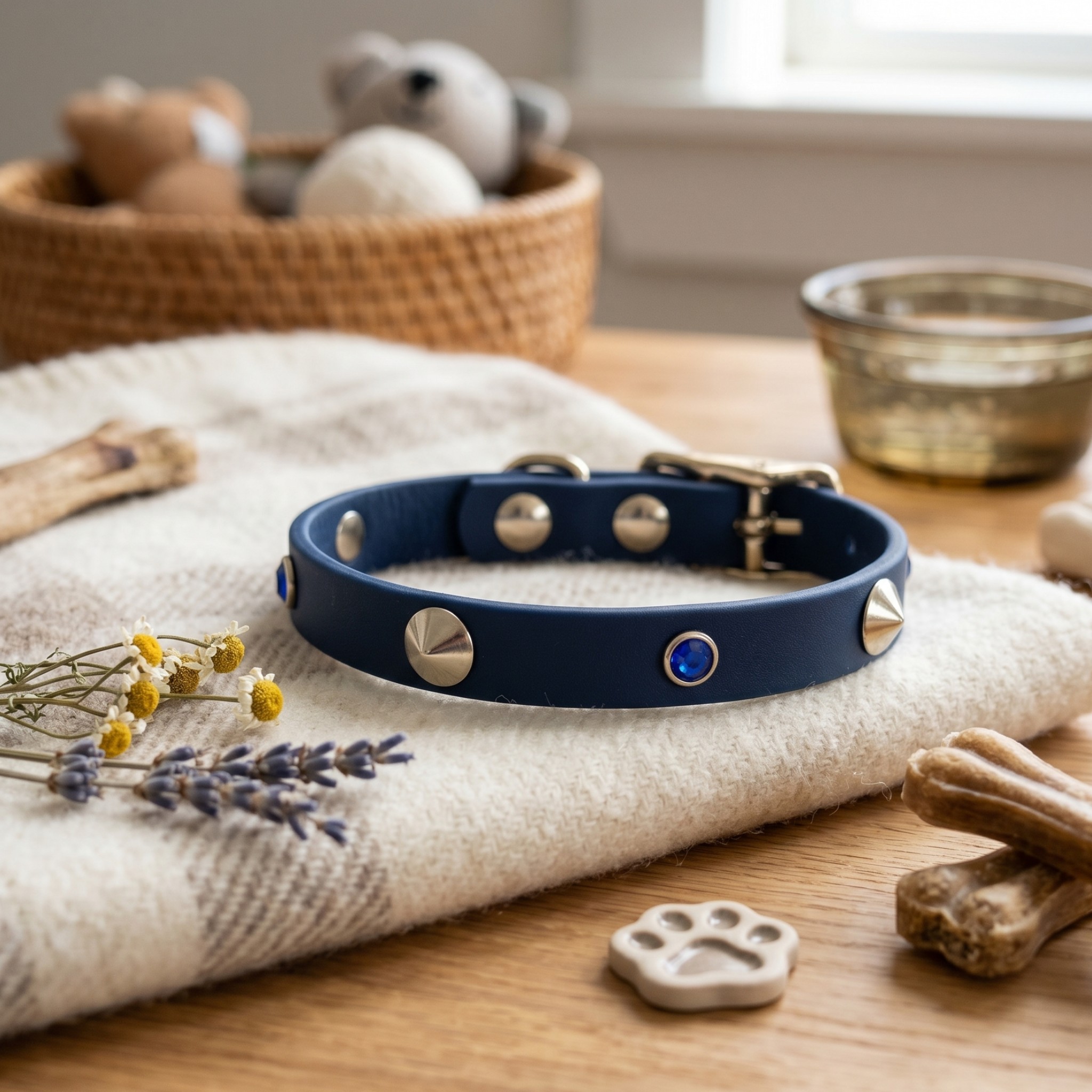 Collare per cani Multi Strass in Biothane